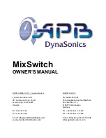 APB-DynaSonics MixSwitch Owner'S Manual предпросмотр