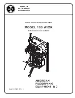 APE 100 WICK Operating And Maintenance Manual preview