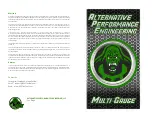 Preview for 1 page of APE Multi-Gauge Manual