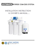 Preview for 1 page of Apec Water RO-PERM Installation Instructions & Owner'S Manual