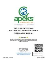 Apeks 2000PSI THE DUPLEX Installation Manual preview