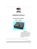 Предварительный просмотр 1 страницы Apel BR-5000N Operation Manual