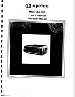 Preview for 2 page of Apelco ALC-800 Instruction Manual