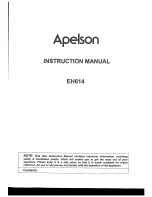 Предварительный просмотр 1 страницы Apelson EH614 Instruction Manual