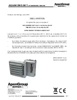 Preview for 44 page of ApenGroup Aquakond AKY Series Use, Installation And Maintenance Manual