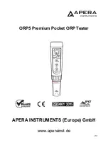 Apera Instruments Premium ORP5 Manual предпросмотр