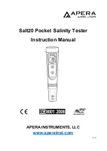 Предварительный просмотр 1 страницы Apera Instruments Salt2 Instruction Manual