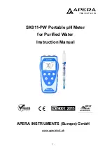 Предварительный просмотр 1 страницы Apera Instruments SX811-PW Instruction Manual