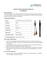 Preview for 1 page of Apera 2301T-F User Manual