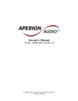 Aperion Audio 512D Owner'S Manual preview