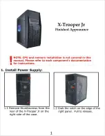 Предварительный просмотр 3 страницы Apevia X-Trooper Junior User Manual