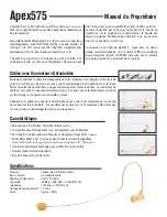 Preview for 2 page of Apex Digital 575 Owner'S Manual