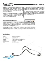 Preview for 1 page of Apex Digital Apex570 Owner'S Manual