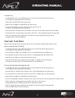 Preview for 12 page of Apex Digital APXBASE Operating Manual