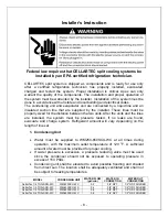 Preview for 9 page of Apex Digital CellarTec 1/2 Ton-SSD-WC Installation, Operation & Care Manual