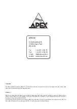 Preview for 2 page of Apex Digital dBQ-zero User Manual