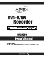 Preview for 1 page of Apex Digital DRX-9200 Owner'S Manual