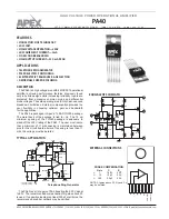 Apex Digital PA40 Specification Sheet preview