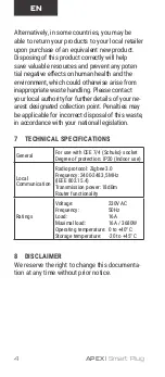 Предварительный просмотр 4 страницы Apex Digital Smart Plug User Manual
