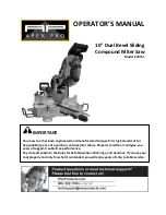 Preview for 1 page of Apex Pro 70751 Operator'S Manual