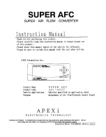 APEXi Super AFC 401-A007 Instruction Manual preview