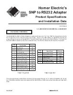 APG HE693SNP232 Product Specifications And Installation Data предпросмотр