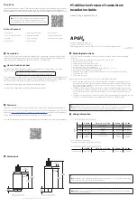 APG PT-405 Series Installation Manual предпросмотр