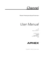 Aphex CHANNEL User Manual предпросмотр