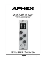 Aphex COMP 500 Owner'S Manual предпросмотр