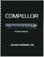 Предварительный просмотр 1 страницы Aphex Compellor Owner'S Manual