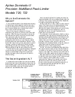 Предварительный просмотр 2 страницы Aphex Dominator II 720 Product Manual