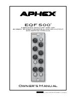 Предварительный просмотр 1 страницы Aphex EQF 500 Owner'S Manual