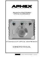 Aphex PUNCH FACTORY Owner'S Manual предпросмотр