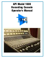 API 1608  Operator'S Manual preview