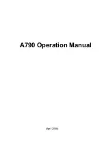 API A790 Operation Manual предпросмотр