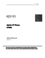 apivio UT880 Admin Manual предпросмотр