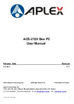 Preview for 1 page of Aplex ACS-2120 User Manual