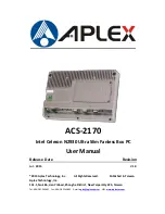 Preview for 1 page of Aplex ACS-2170 User Manual