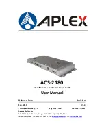 Preview for 1 page of Aplex ACS-2180 User Manual