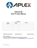 Aplex ACS-2210A User Manual preview