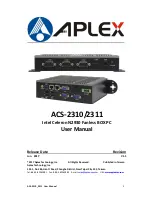 Preview for 2 page of Aplex ACS-2310 User Manual