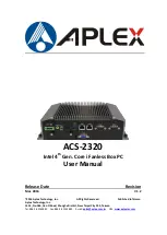 Preview for 1 page of Aplex ACS-2320 User Manual