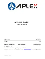 Aplex ACS-2630 User Manual preview