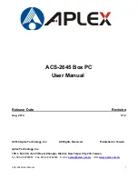 Aplex ACS-2645 User Manual preview