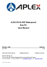 Preview for 1 page of Aplex ACS-2701A User Manual