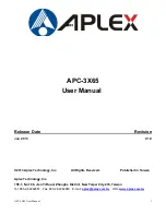 Preview for 1 page of Aplex APC-3X65 User Manual