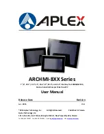 Aplex ARCHMI-8XX Series User Manual предпросмотр