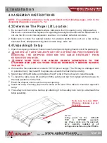 Preview for 12 page of APlusLift MT1500 Installation Manual & Operation Instructions