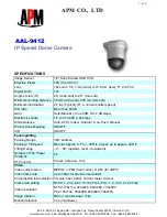 Предварительный просмотр 1 страницы APM AAL-9412 Specification Sheet