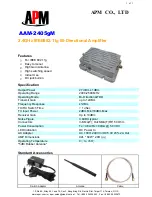 APM AAM-2405gM Specification preview